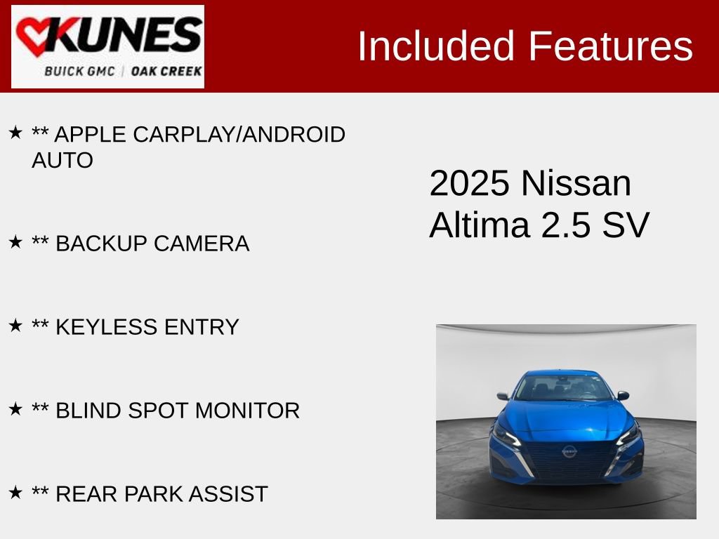 Used 2025 Nissan Altima 2.5 SV FWD image 2