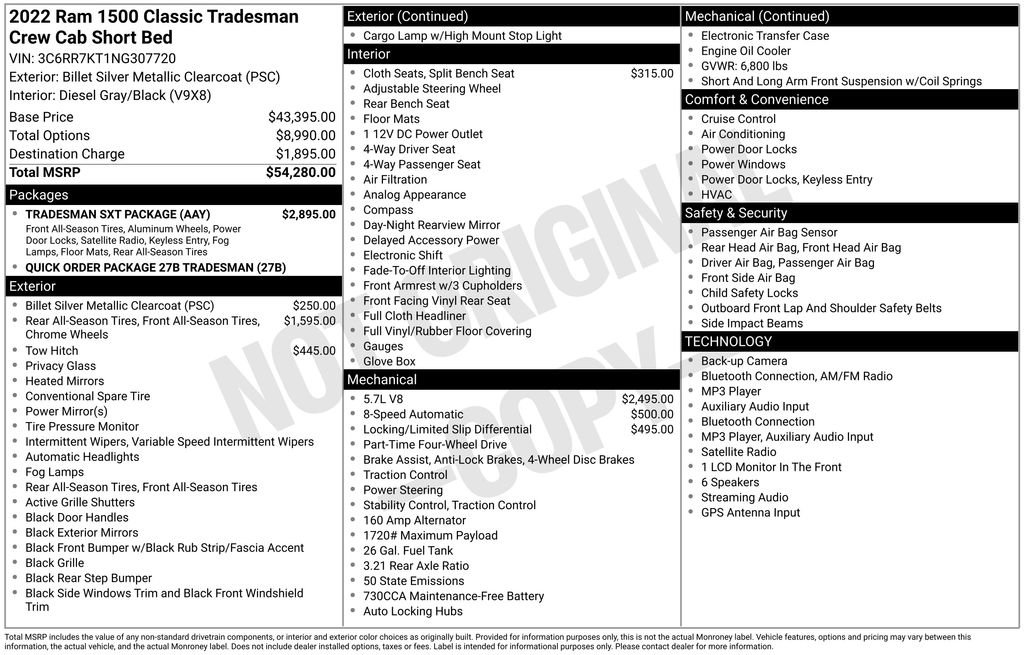 Used 2022 RAM 1500 Tradesman w/ Tradesman SXT Package AWD/4WD image 36