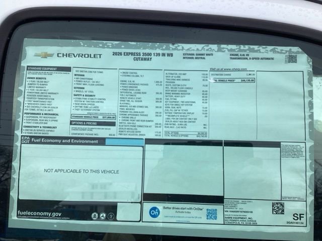 New 2026 Chevrolet Express 3500 w/ Power Convenience Package image 8