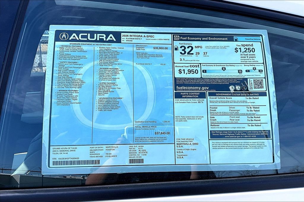 New 2026 Acura Integra A-Spec FWD image 40