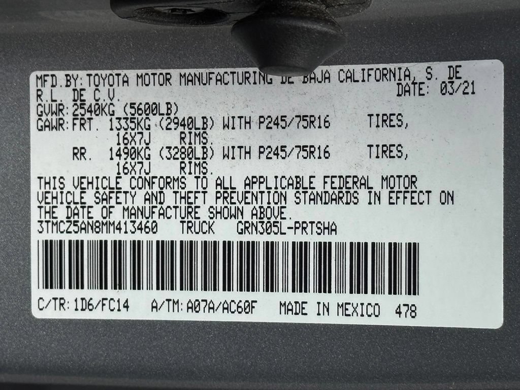Used 2021 Toyota Tacoma SR5 w/ Technology Package AWD/4WD image 43