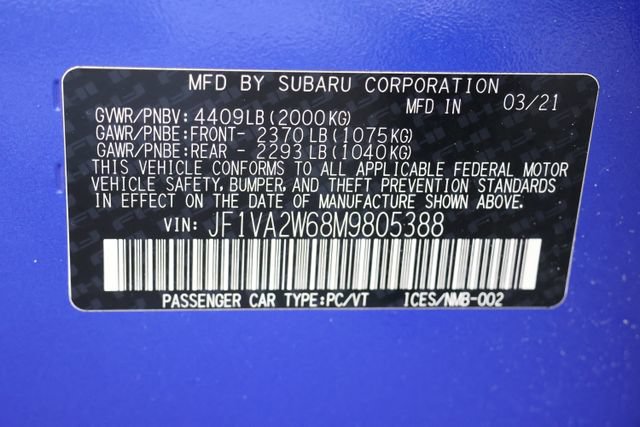 Used 2021 Subaru WRX STI Limited AWD/4WD image 31