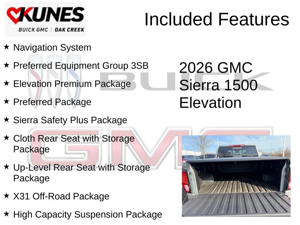 New 2026 GMC Sierra 1500 Elevation w/ Elevation Premium Package AWD/4WD image 2