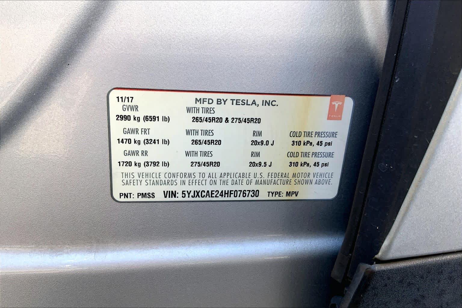 Used 2017 Tesla Model X 75D AWD/4WD image 20