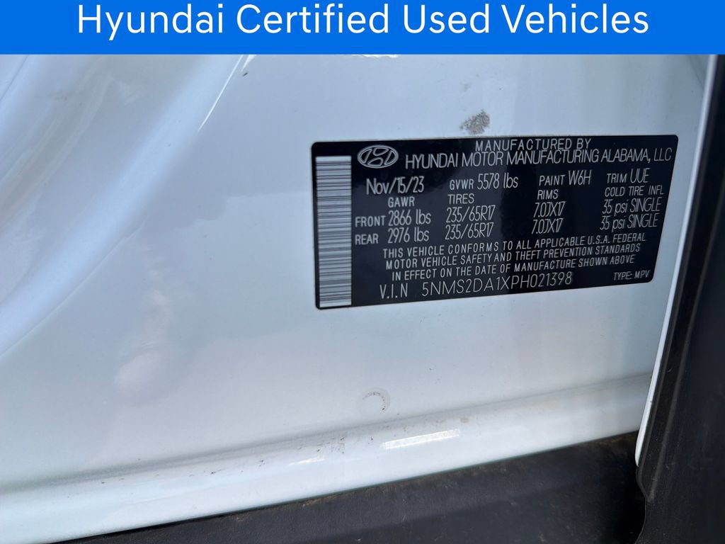 Certified 2023 Hyundai Santa Fe Blue AWD/4WD image 31