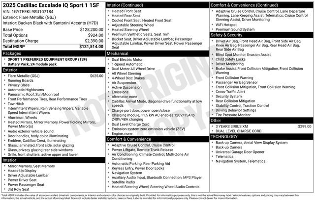 New 2025 Cadillac Escalade IQ Sport 1 image 4