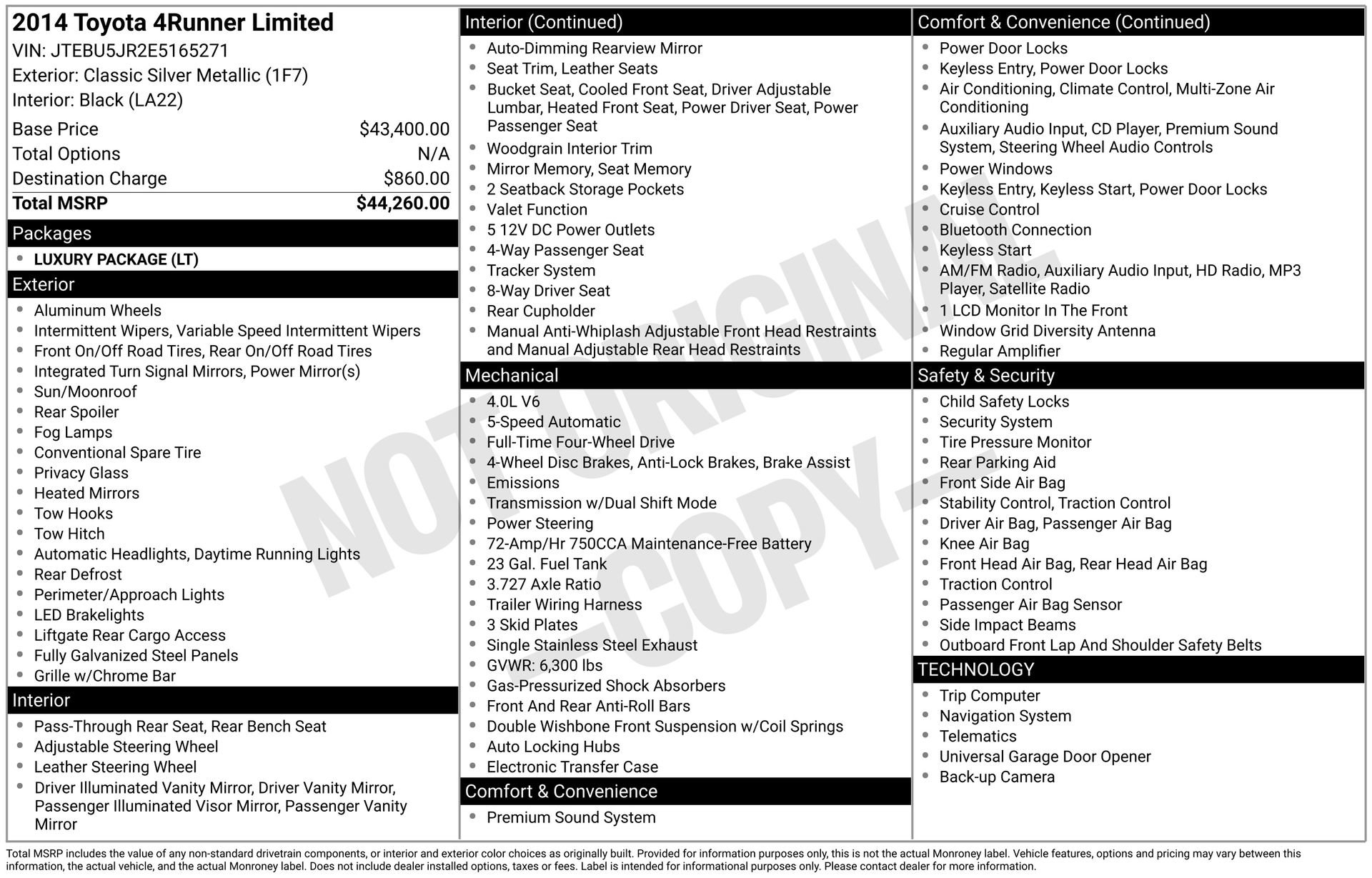 Used 2014 Toyota 4Runner Limited image 4