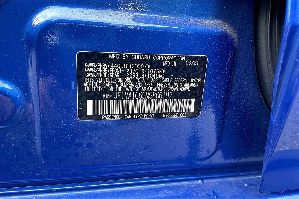 Used 2021 Subaru WRX Premium w/ Popular Package #3 (IZT) AWD/4WD image 19