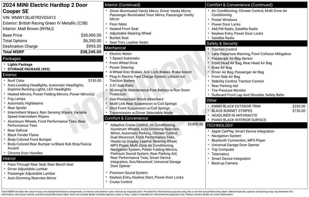 Used 2024 MINI Cooper SE image 30