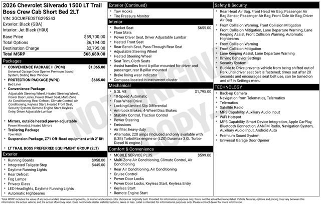 New 2026 Chevrolet Silverado 1500 LT Trail Boss w/ Convenience Package II image 6