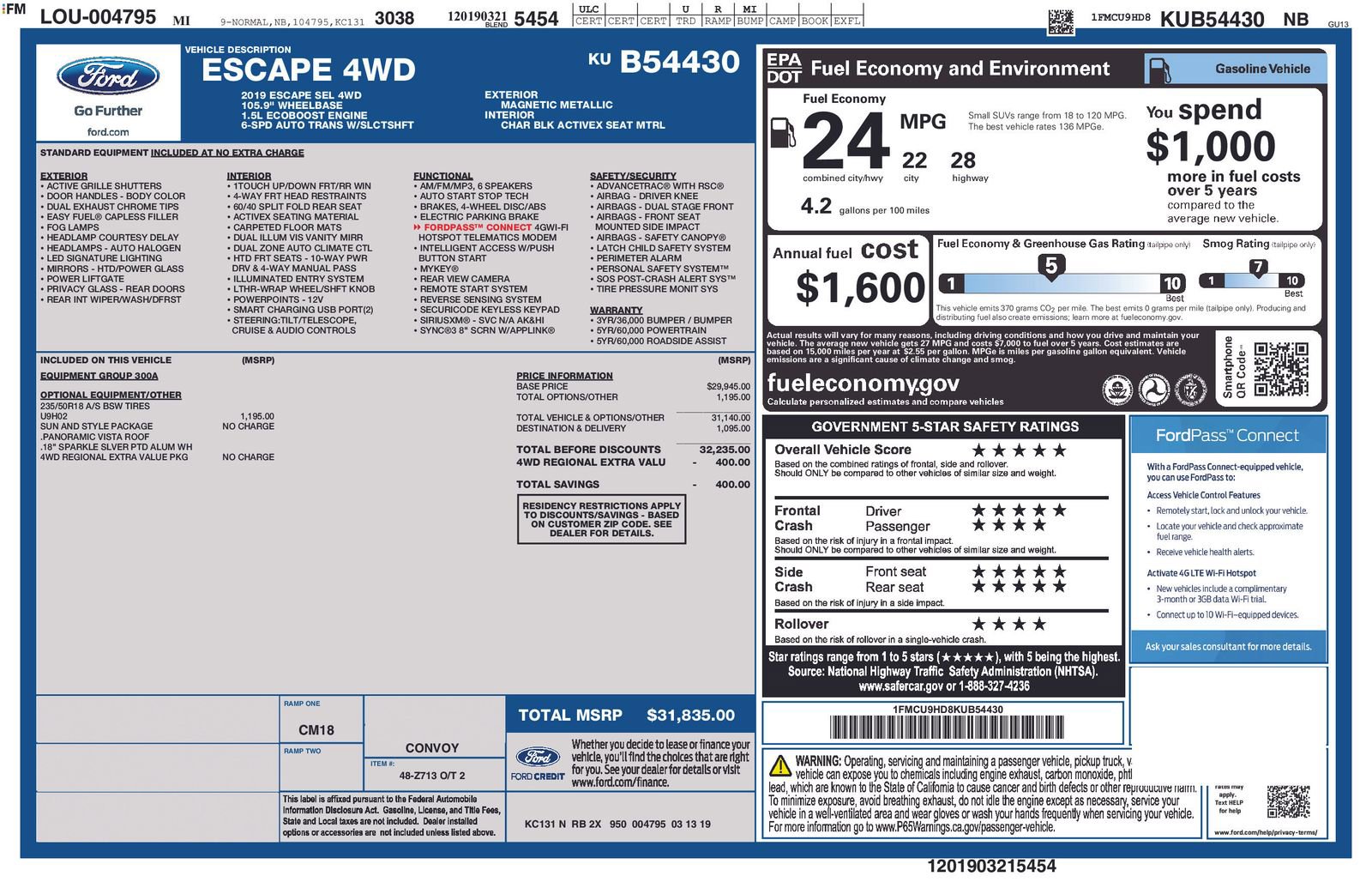 Used 2019 Ford Escape SEL AWD/4WD image 6