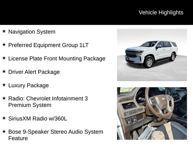 Certified 2022 Chevrolet Tahoe LT w/ Luxury Package AWD/4WD image 8