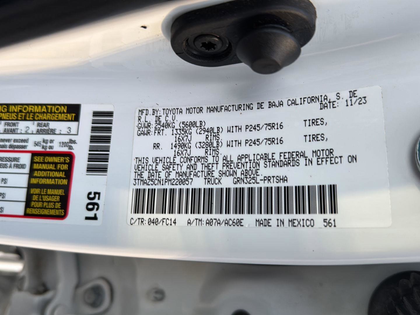 Certified 2023 Toyota Tacoma SR5 image 37