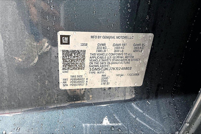 Used 2019 Chevrolet Suburban Premier w/ RST 6.2L Performance Edition RWD image 55