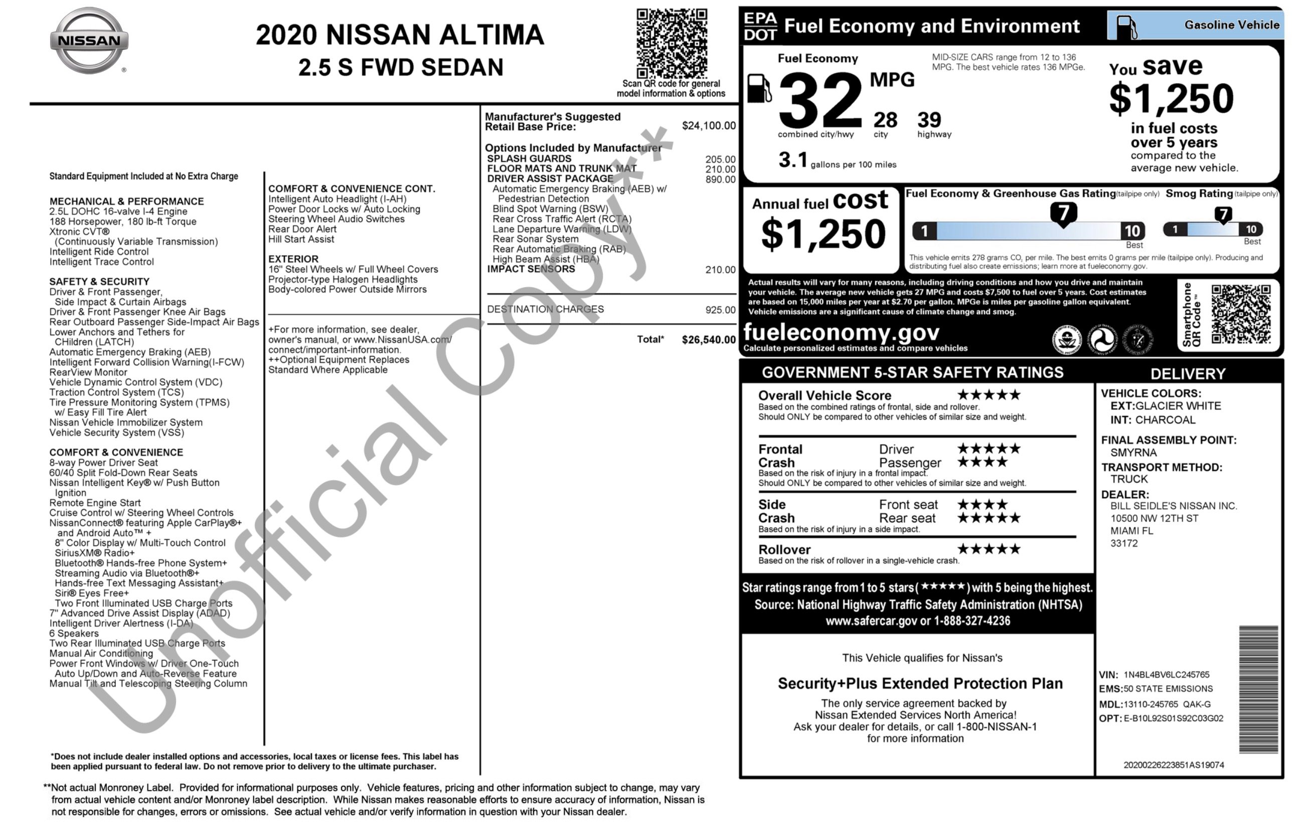 Used 2020 Nissan Altima 2.5 S w/ Driver Assist Package FWD image 2