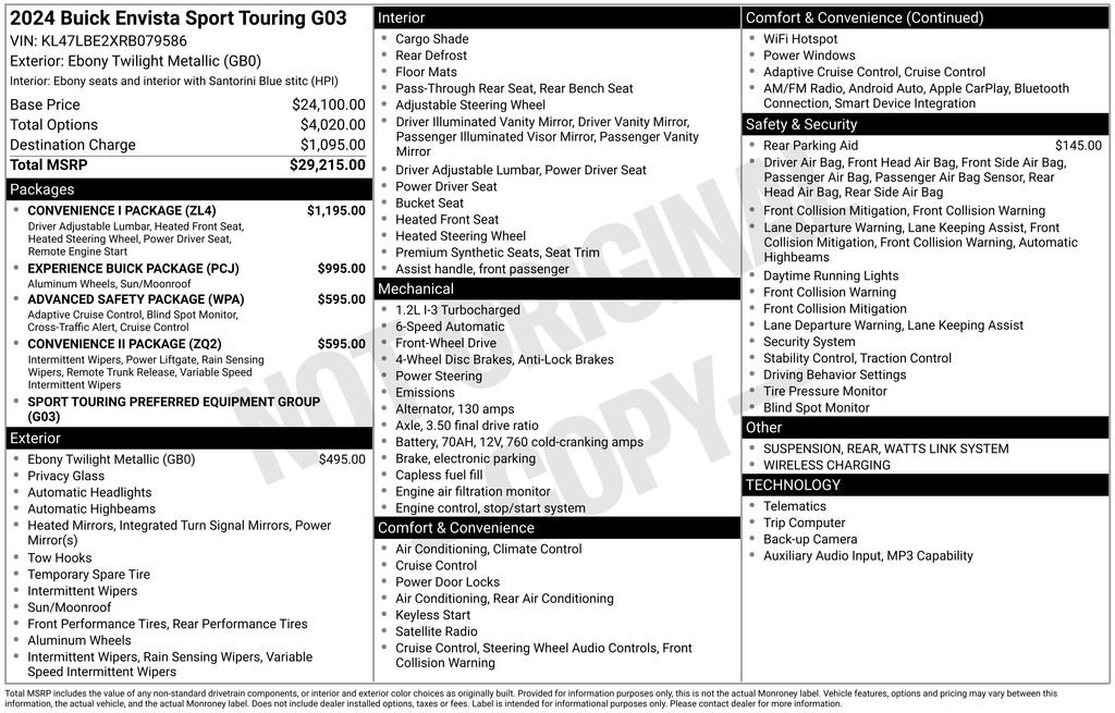 Certified 2024 Buick Envista Sport Touring w/ Convenience I Package image 34