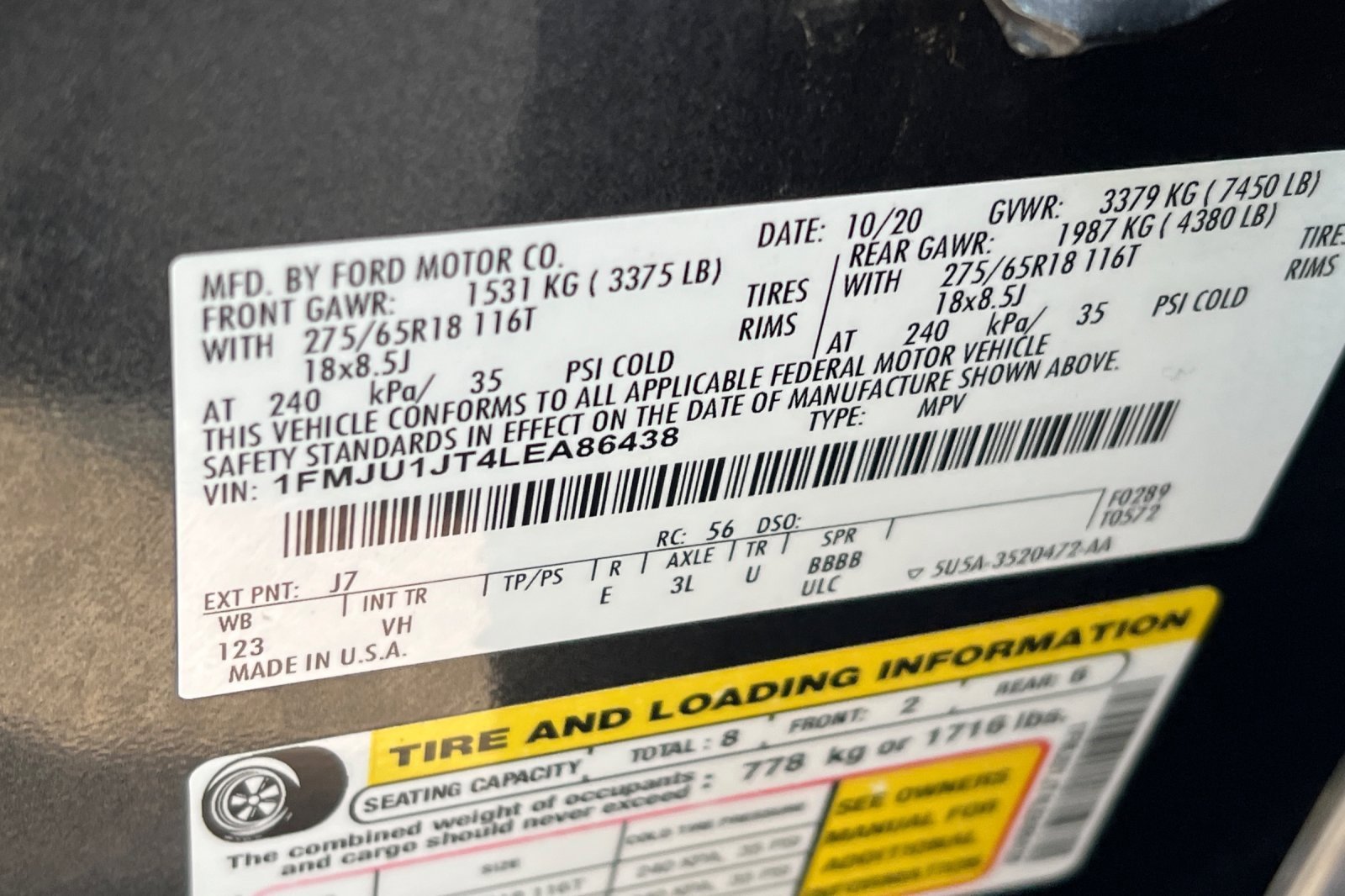 Used 2020 Ford Expedition XLT w/ Equipment Group 202A image 33