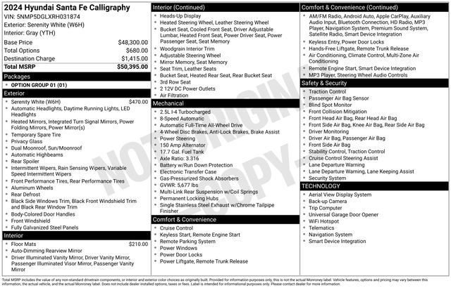Used 2024 Hyundai Santa Fe Calligraphy image 24