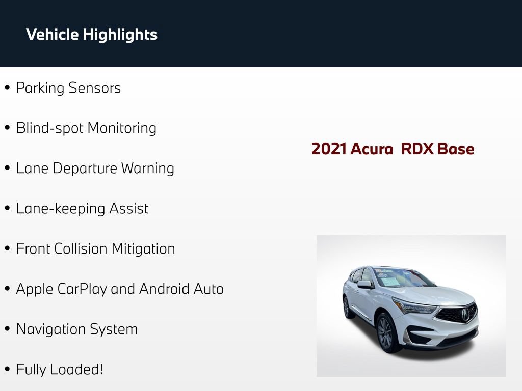 Used 2021 Acura RDX w/ Technology Package FWD image 64