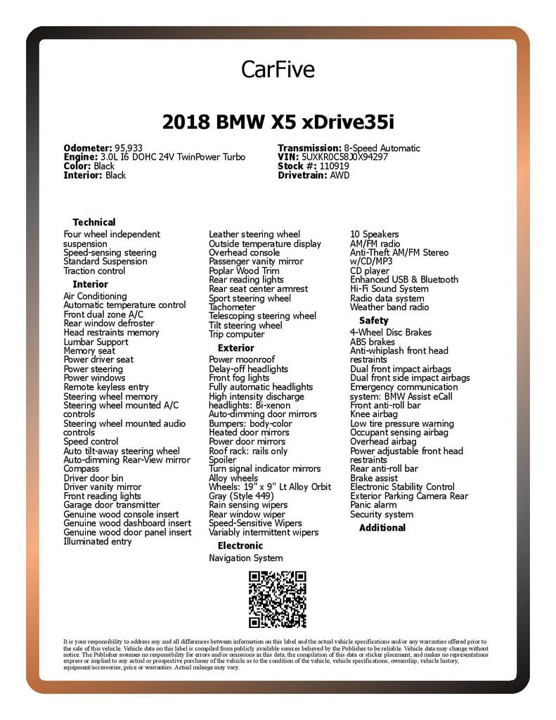 Used 2018 BMW X5 xDrive35i AWD/4WD image 28