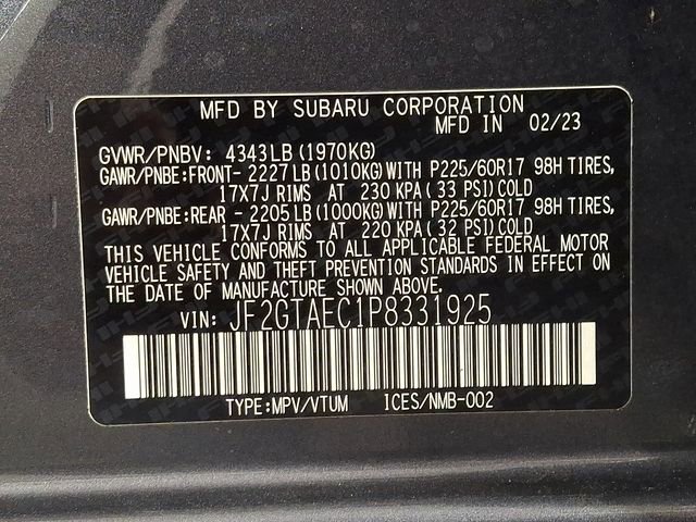 Certified 2023 Subaru Crosstrek 2.0i Premium image 27