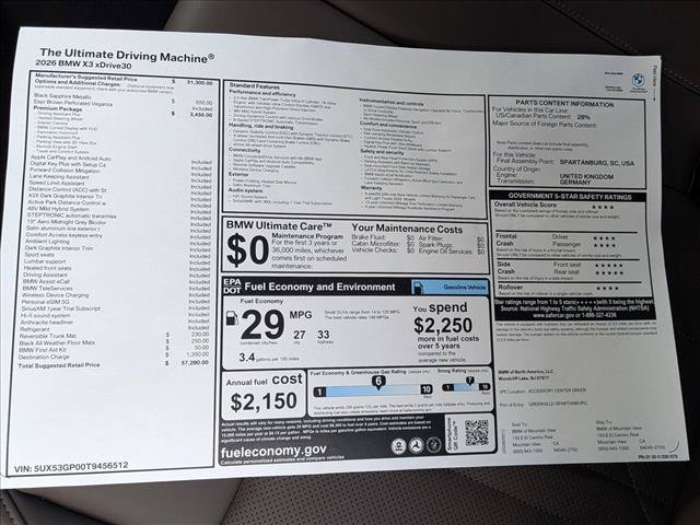 New 2026 BMW X3 xDrive30i w/ Premium Package AWD/4WD image 20
