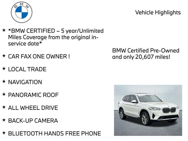 Certified 2023 BMW X3 xDrive30i w/ Premium Package w/ZPA image 11