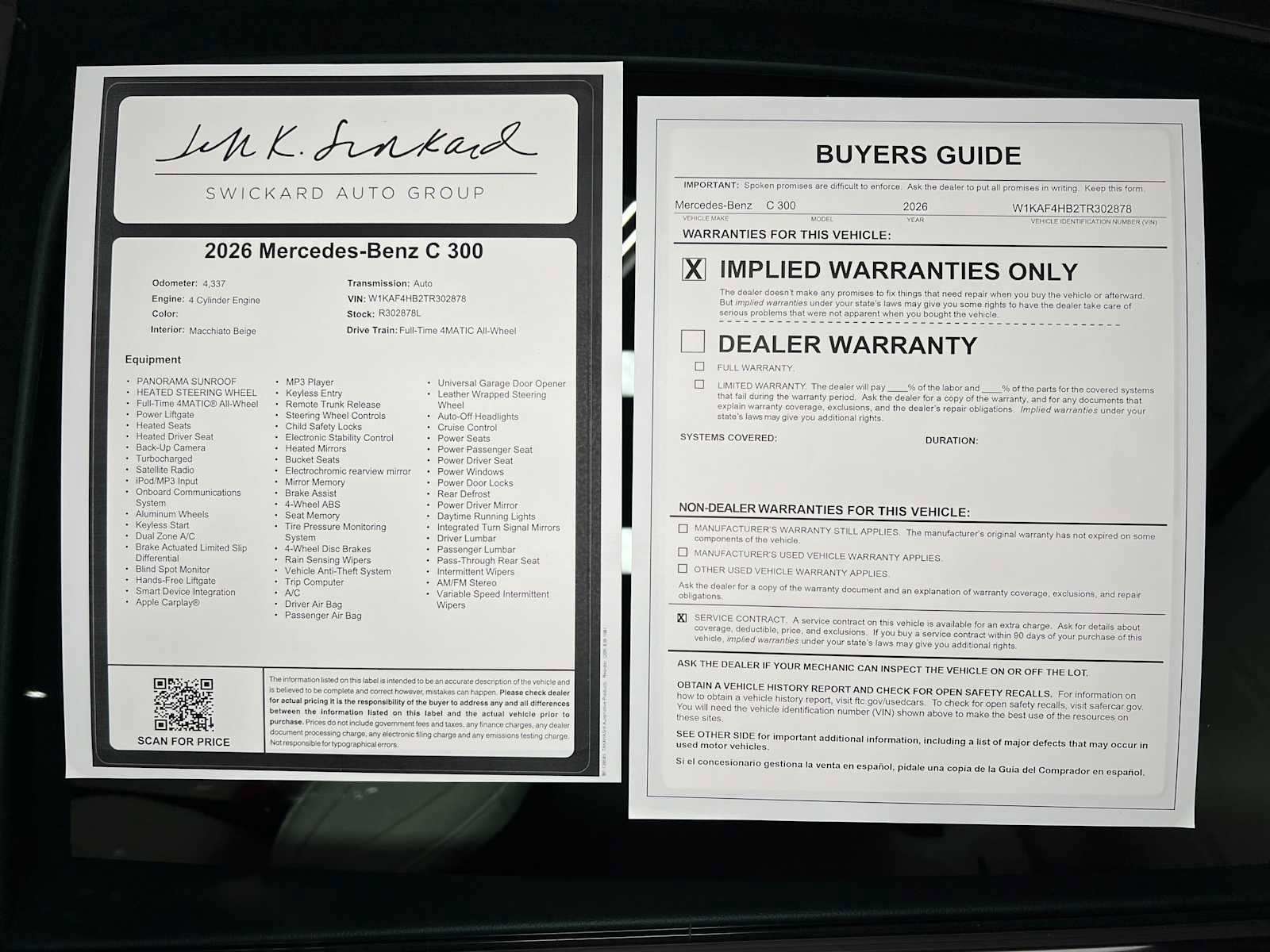 Certified 2026 Mercedes-Benz C 300 4MATIC Sedan image 51