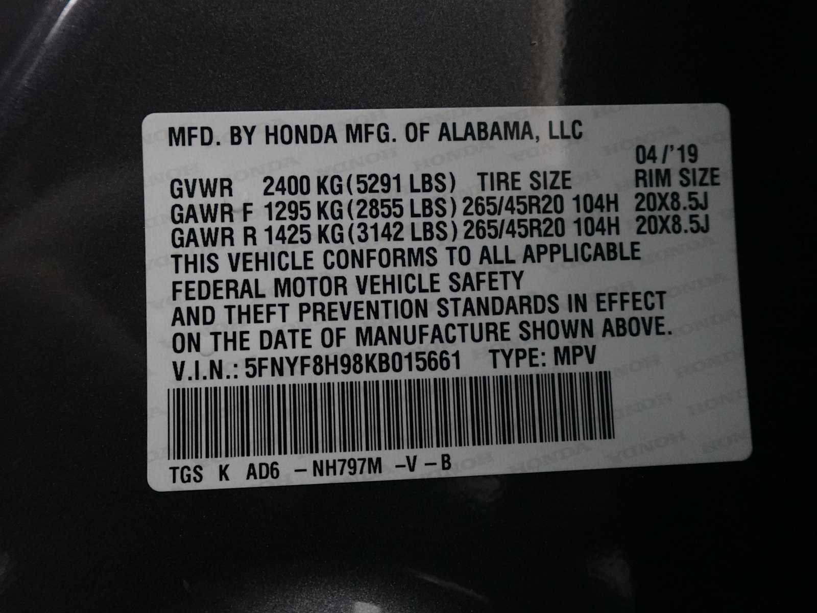 Used 2019 Honda Passport Touring image 31