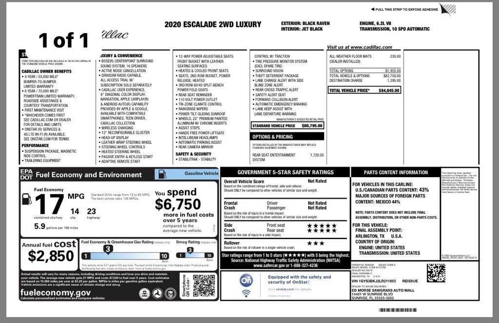 Used 2020 Cadillac Escalade Luxury image 25
