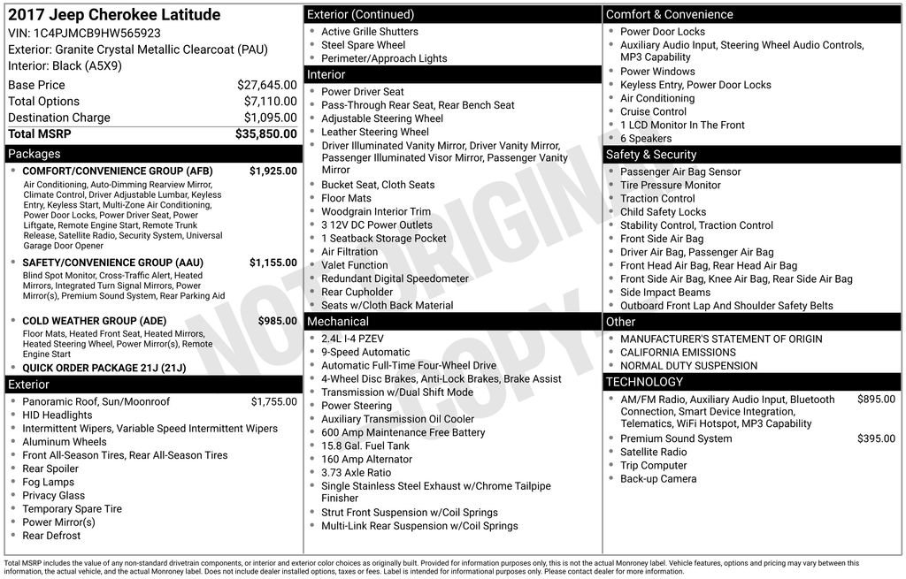 Used 2017 Jeep Cherokee Latitude w/ Comfort/Convenience Group image 4