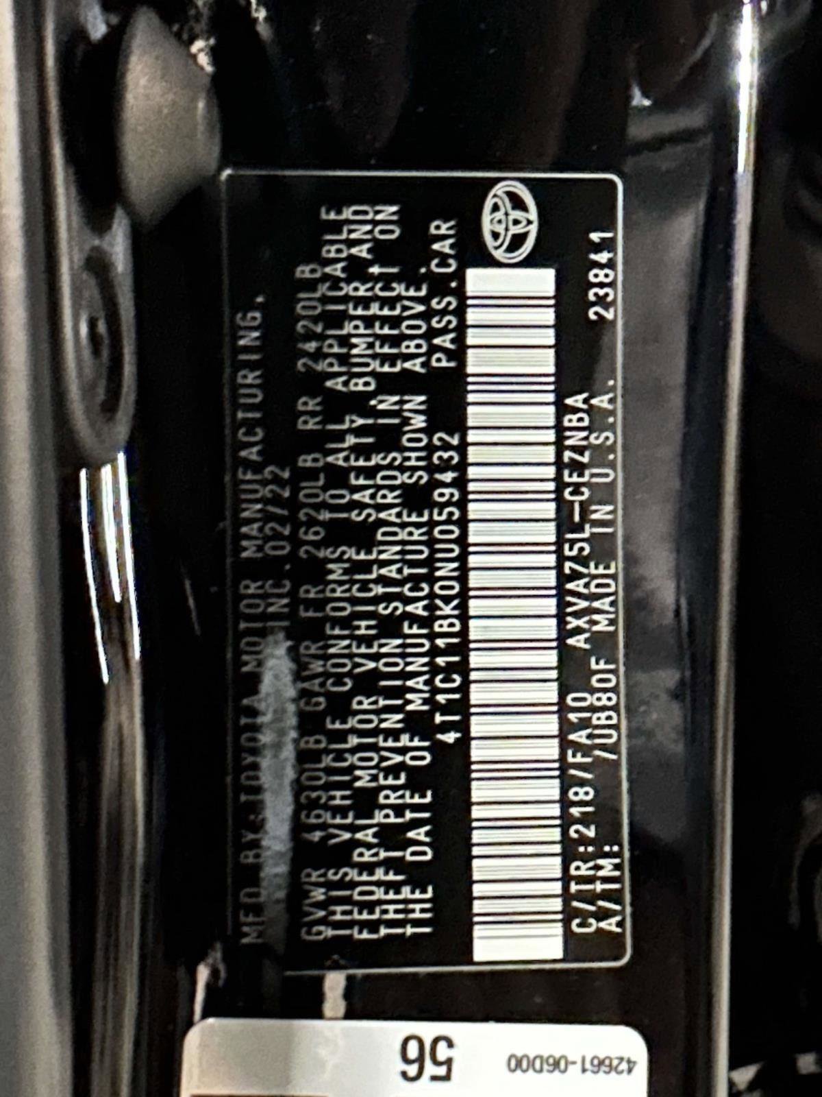 Used 2022 Toyota Camry LE image 30