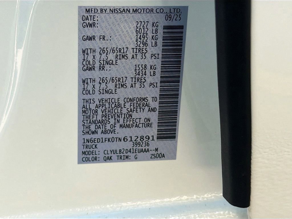 New 2026 Nissan Frontier SV w/ All-Weather Content Package image 32