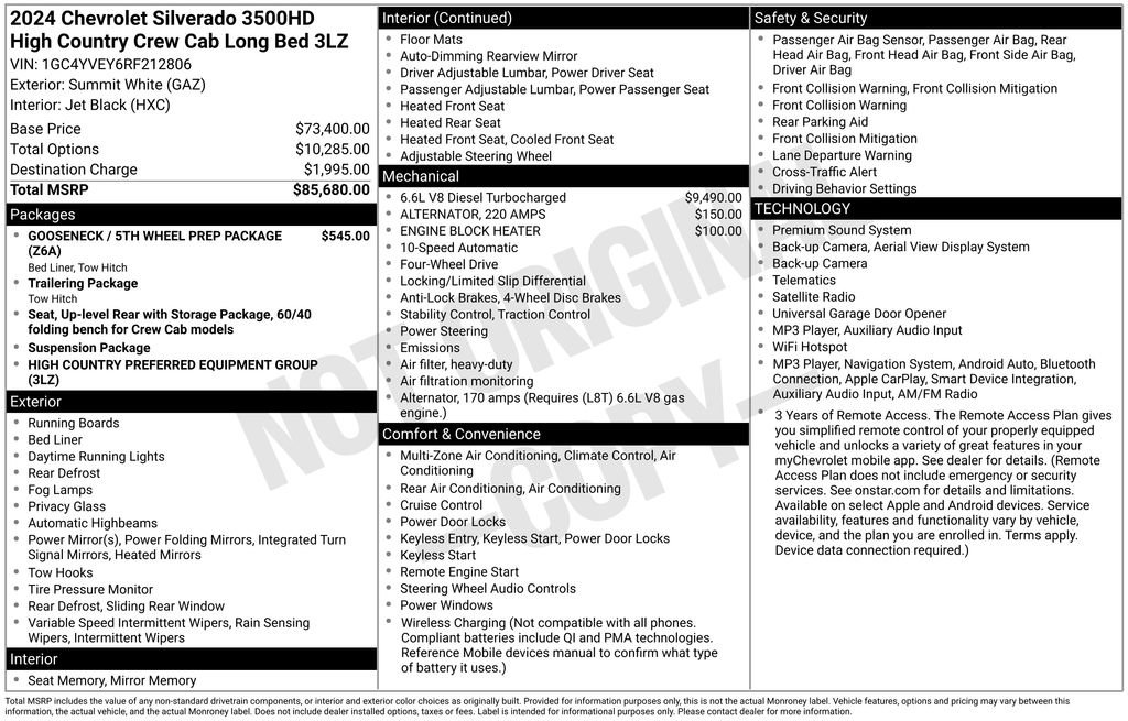 Used 2024 Chevrolet Silverado 3500 High Country AWD/4WD image 9