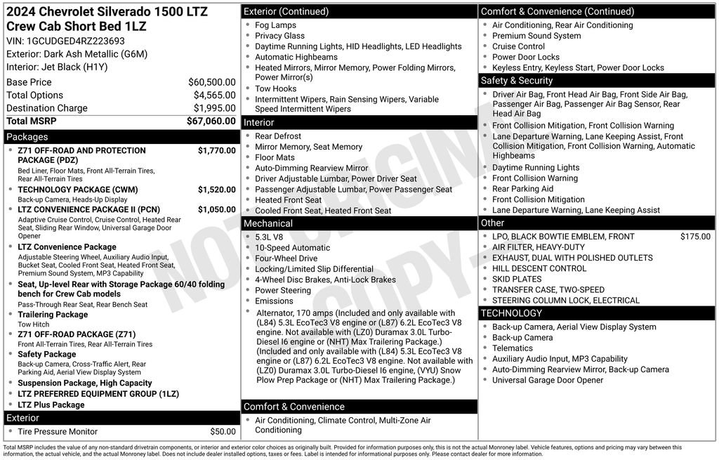 Used 2024 Chevrolet Silverado 1500 LTZ AWD/4WD image 4