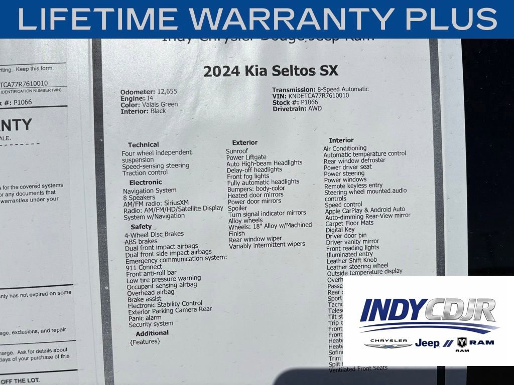 Used 2024 Kia Seltos SX w/ SX Sunroof Package AWD/4WD image 17