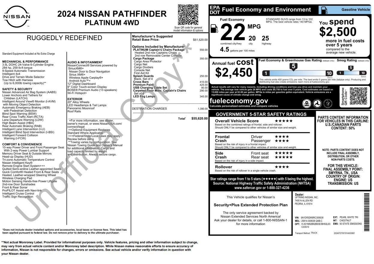 Used 2024 Nissan Pathfinder Platinum AWD/4WD image 38