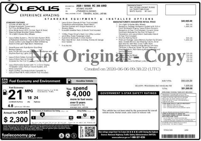 Used 2020 Lexus RC 300 AWD w/ Premium Package image 30