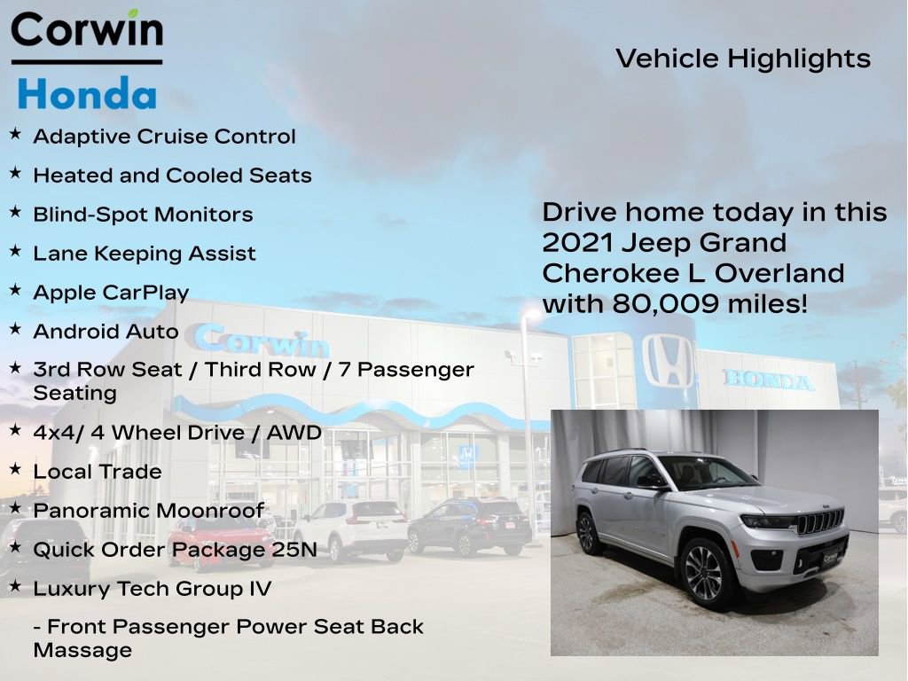 Used 2021 Jeep Grand Cherokee L Overland w/ Luxury Tech Group IV image 7