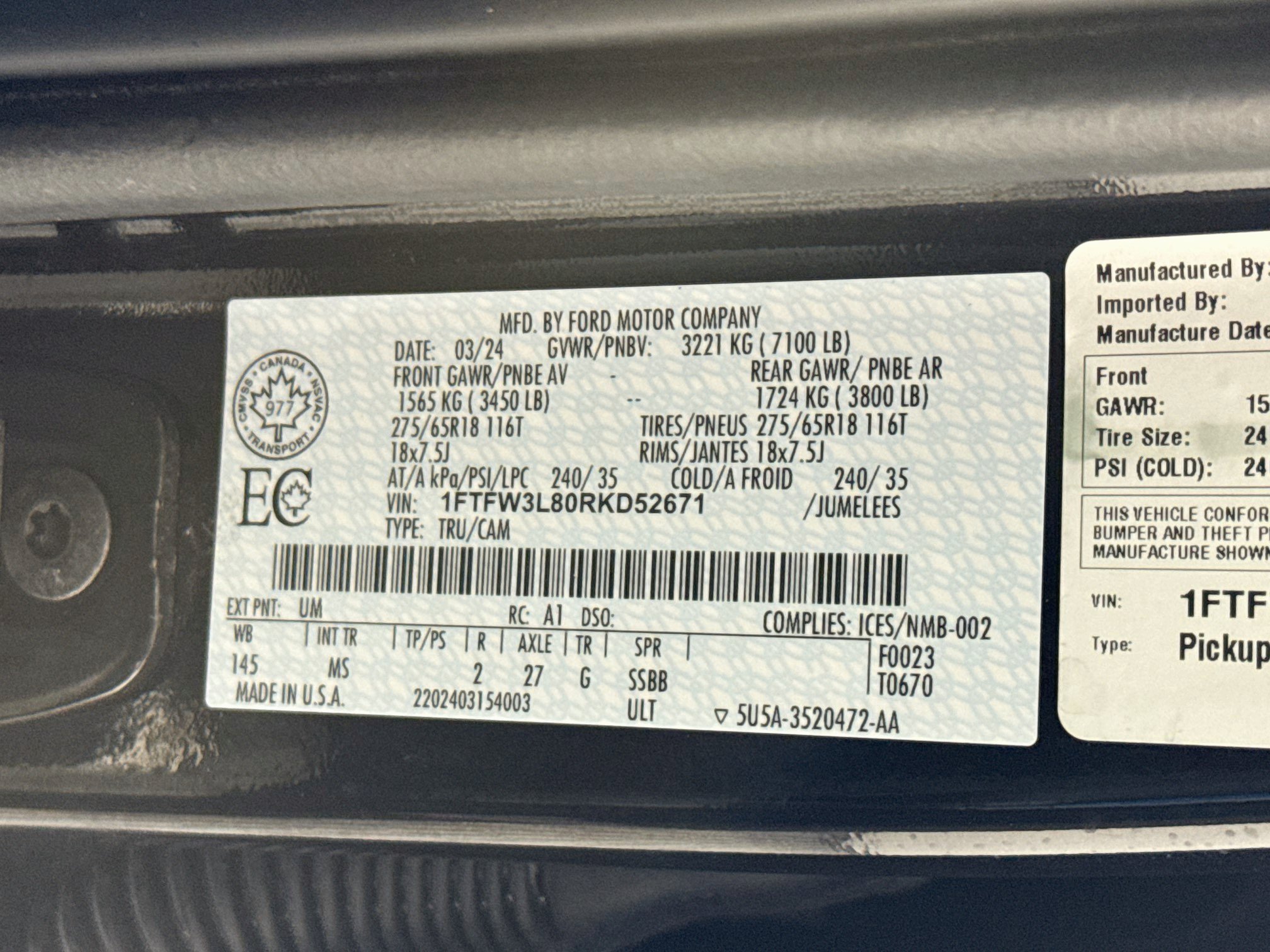 Used 2024 Ford F150 XLT AWD/4WD image 68