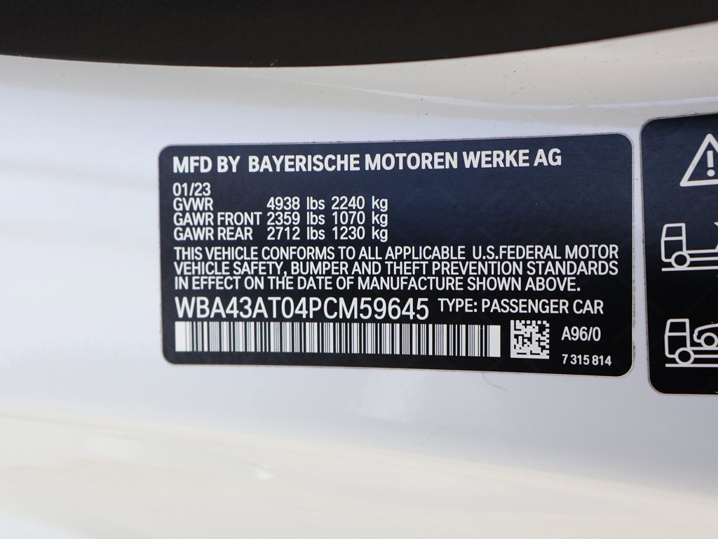 Used 2023 BMW 430i xDrive Convertible w/ M Sport Package image 49