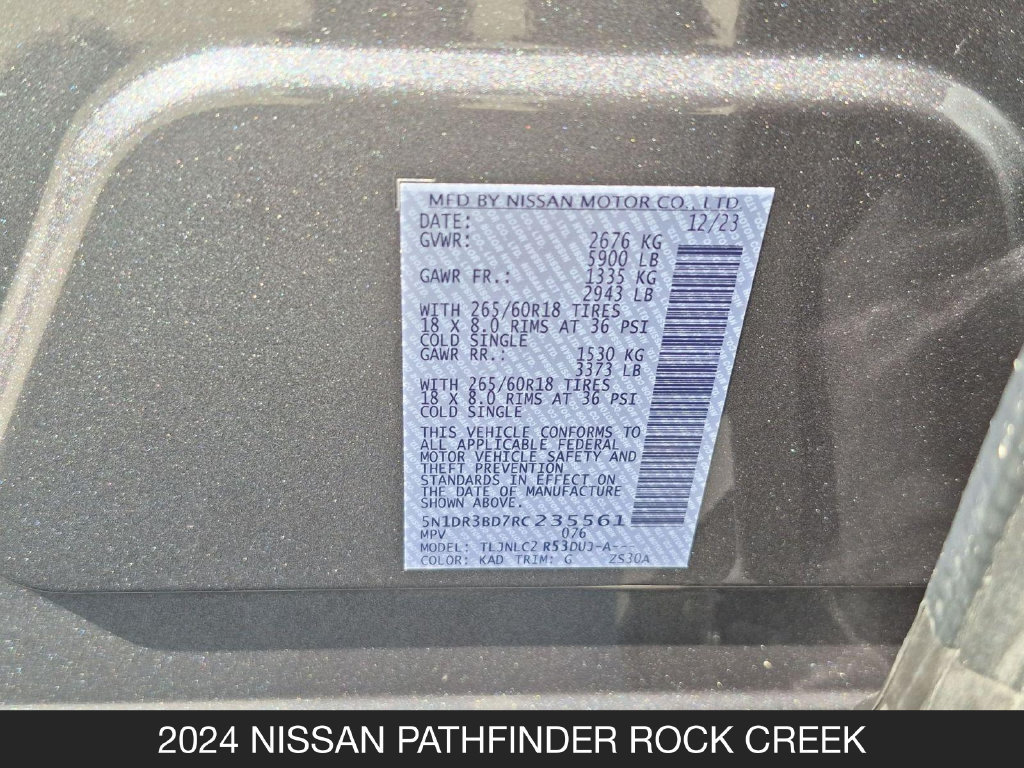 Certified 2024 Nissan Pathfinder Rock Creek AWD/4WD image 24