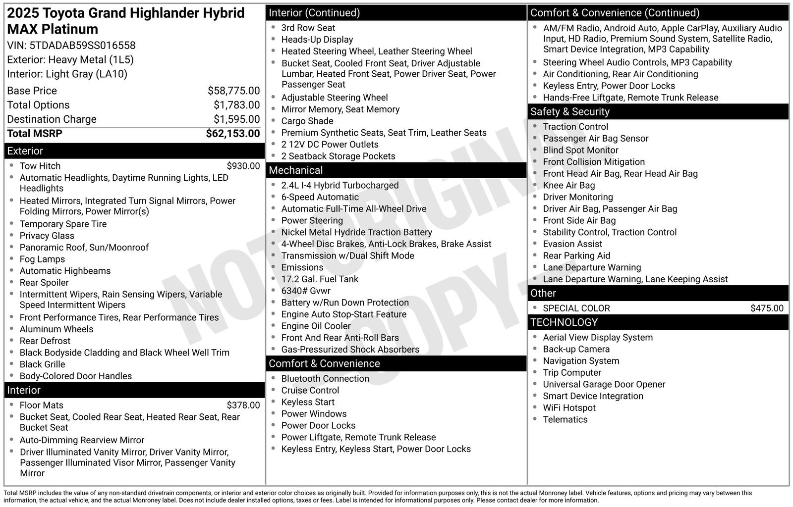 Used 2025 Toyota Grand Highlander AWD Hybrid image 37