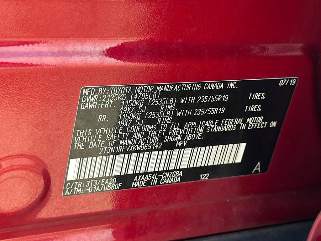 Certified 2019 Toyota RAV4 Limited AWD/4WD image 26