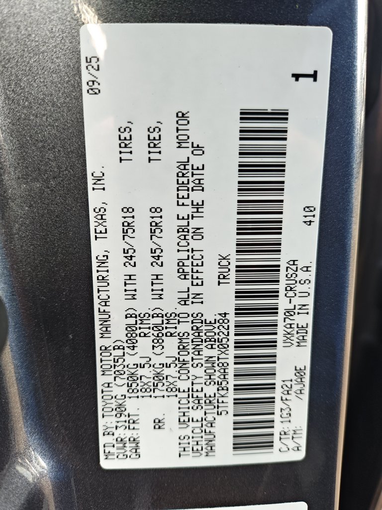 Used 2026 Toyota Tundra SR RWD image 28