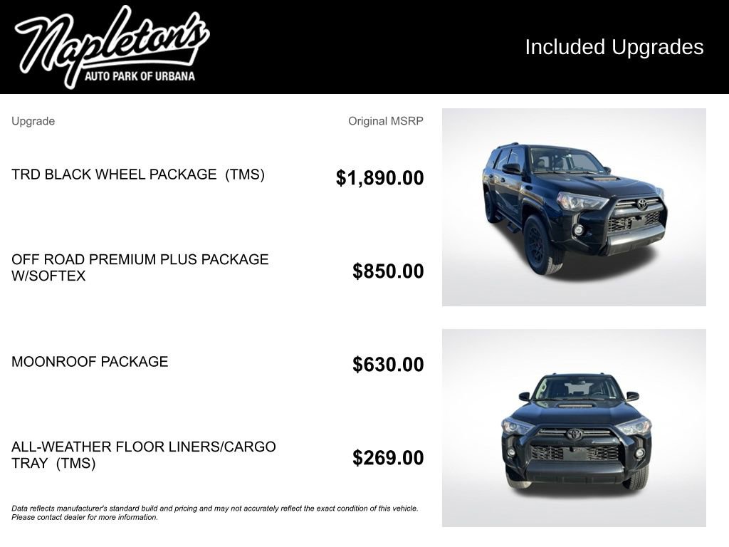 Used 2022 Toyota 4Runner TRD Off-Road Premium w/ TRD Black Wheel Package (TMS) image 2