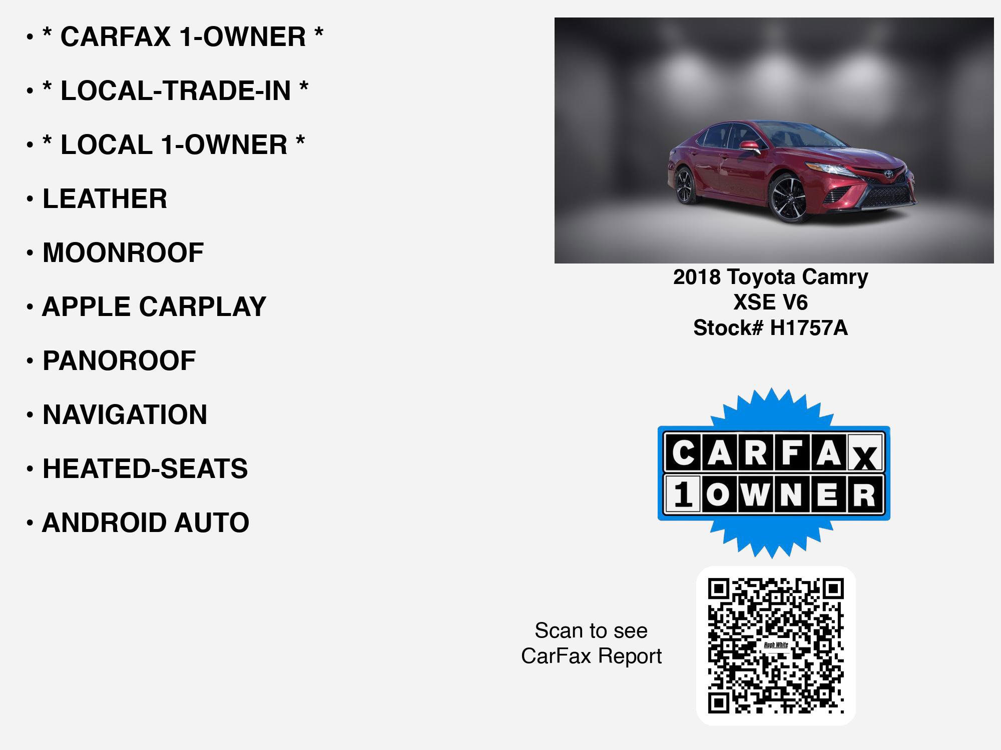 Used 2018 Toyota Camry XSE image 7