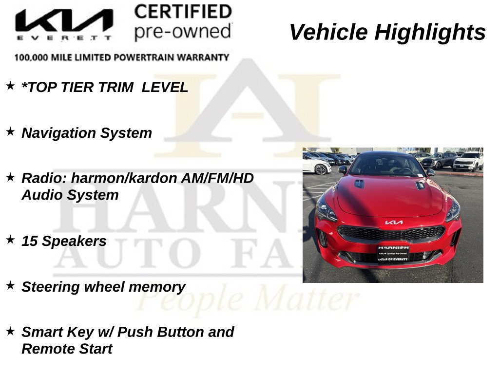 Certified 2022 Kia Stinger GT2 AWD/4WD image 23