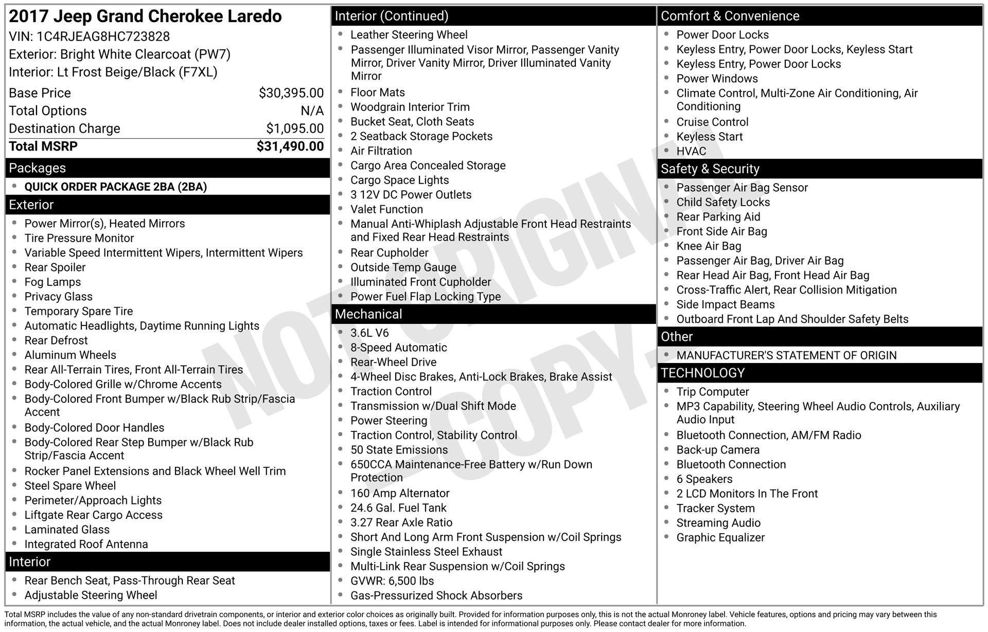 Used 2017 Jeep Grand Cherokee Laredo RWD image 17