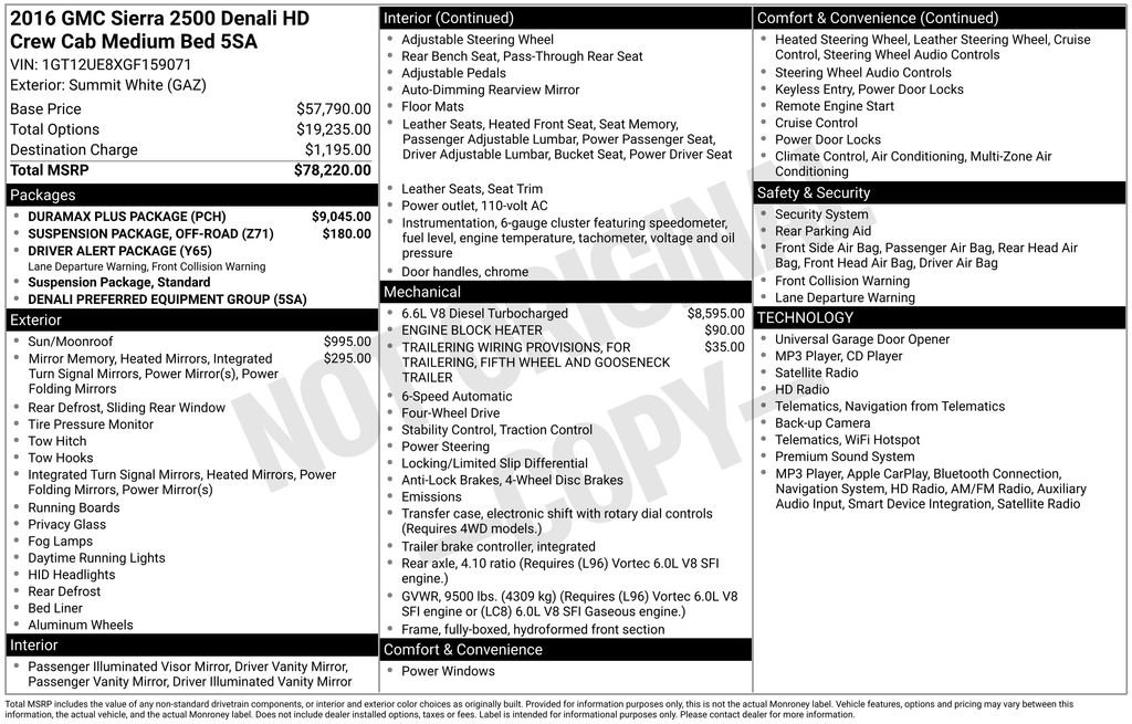 Used 2016 GMC Sierra 2500 Denali w/ Duramax Plus Package AWD/4WD image 11